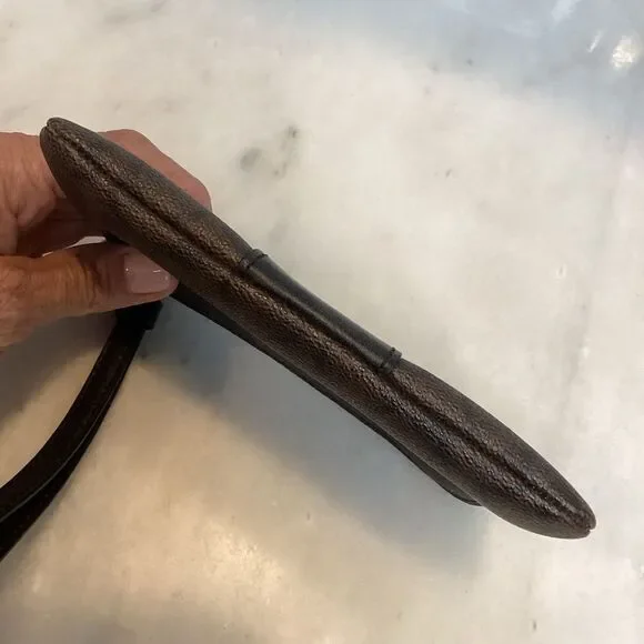 Coach Wristlet Bag Purse Small Signature Canvas Corner Zip Wallet Pouch - Picture 8 of 12